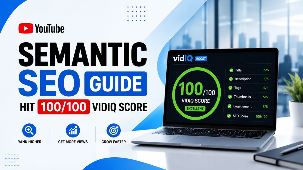 The 2026 Guide to YouTube Semantic SEO: Hitting a 100/100 VidIQ Score